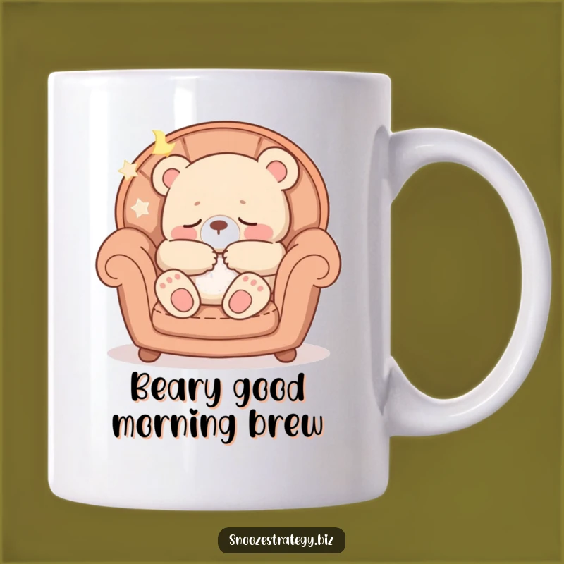 Funny Bear Cub Armchair Mug: Cozy and Hilarious Sleepy Gift for Relaxation