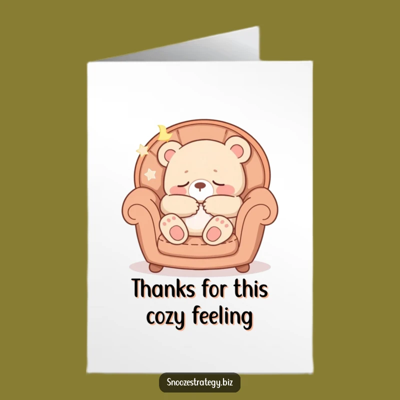 Free Printable Thank You Card: Funny Bear Cub, Cozy Thanks, Downloadable Gift