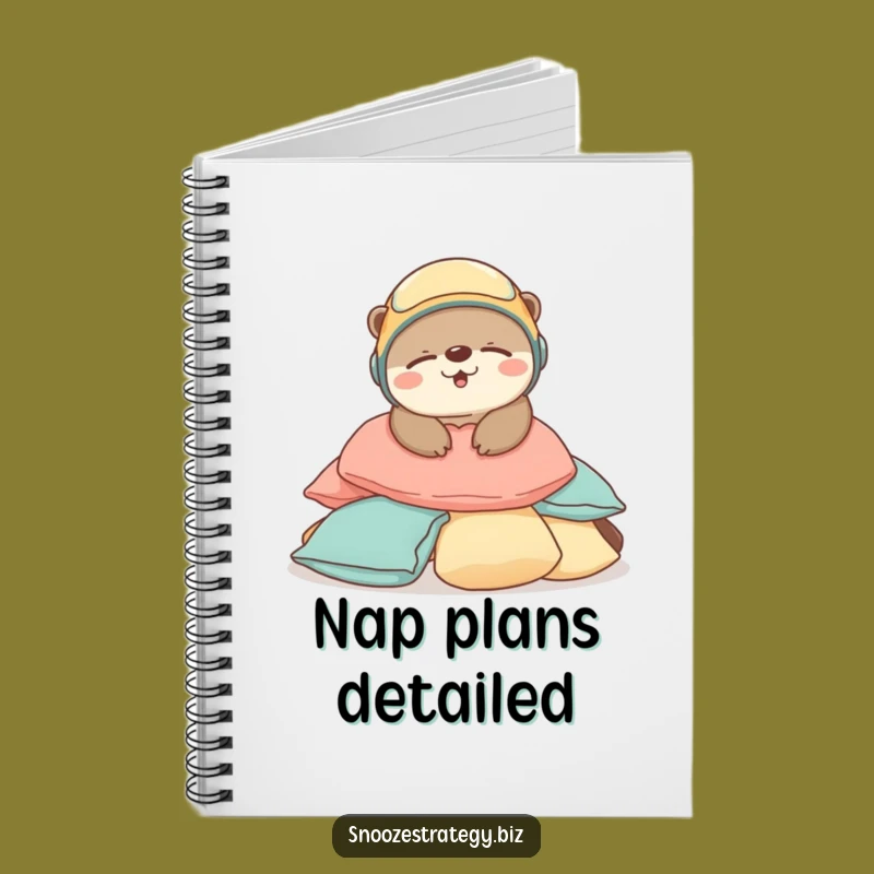 Funny Otter Sleep Notebook: Adorable Helmeted Character Journal for Ideas