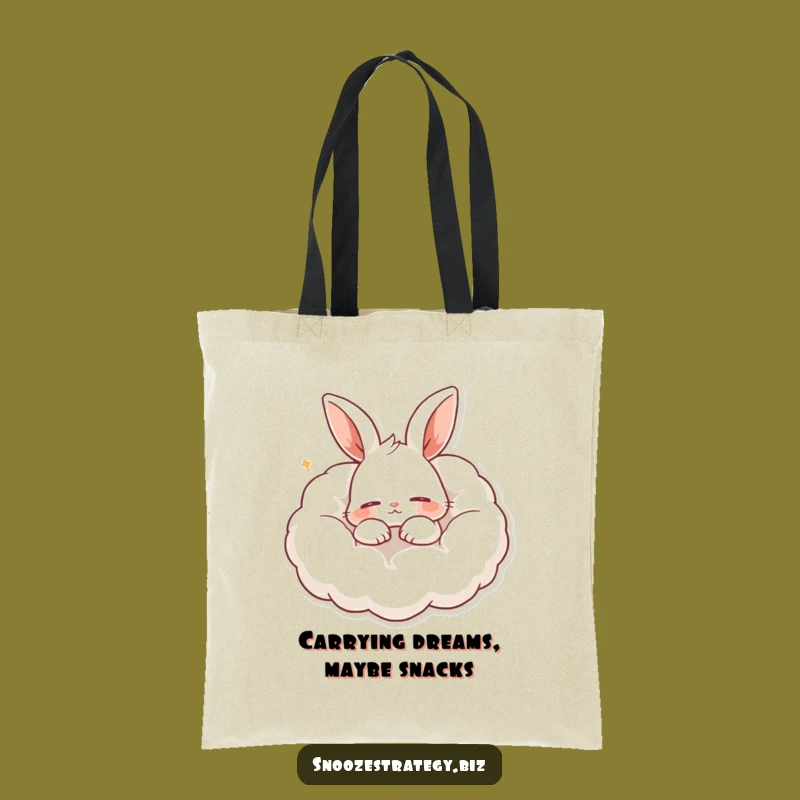 Funny Rabbit Cloud Pillow Tote Bag: Carry Your Essentials with Sleepy Charm Gift